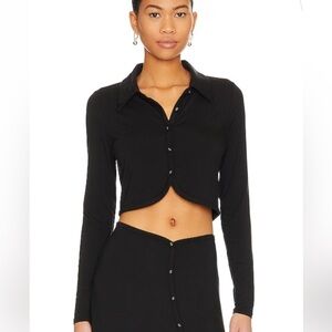 Favorite Daughter black Good for you crop top